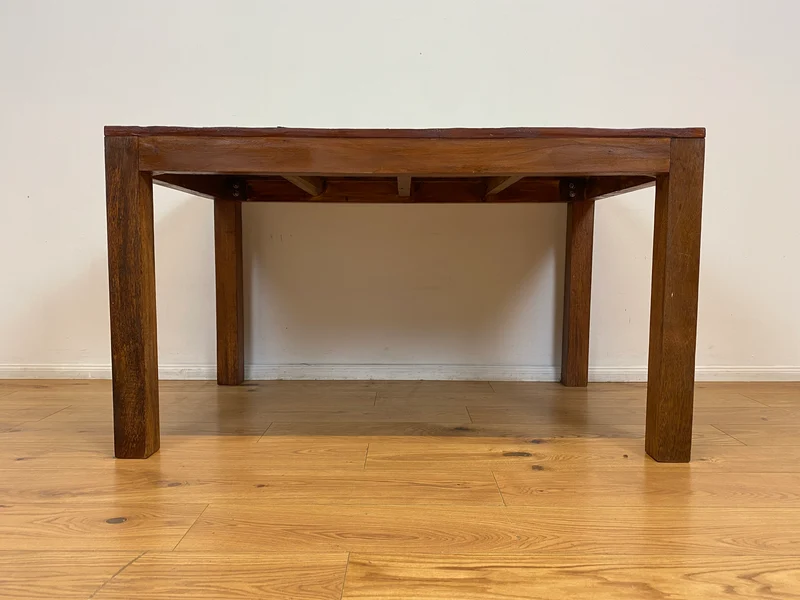 Boatwood by WMK I Einzigartiger 140x90cm großer grüner Esstisch aus altem Bootsholz