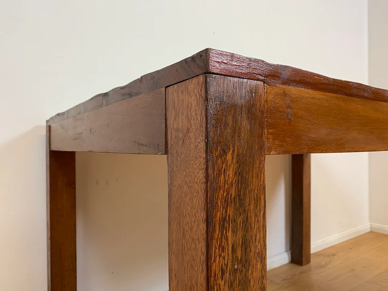 Boatwood by WMK I Einzigartiger 140x90cm großer grüner Esstisch aus altem Bootsholz
