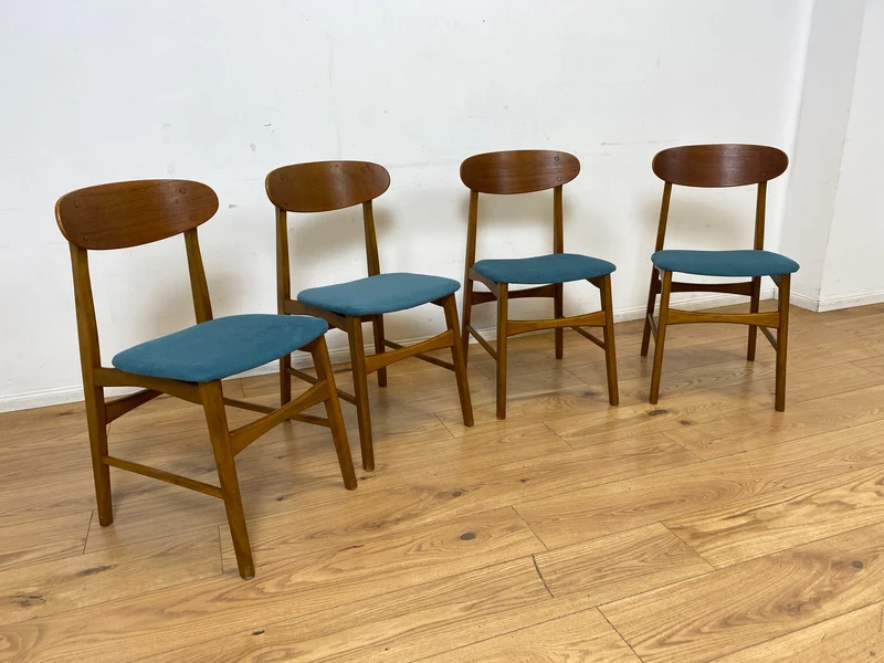 I IKEA war mal stilvoll & hochwertig I 4er Set 60er Jahre Ikea Atlas Stühle aus Teakholz I Esszimmerstühle Holzstühle Küchenstühle Chairs Skandinavisch Mid-Century Vintage I