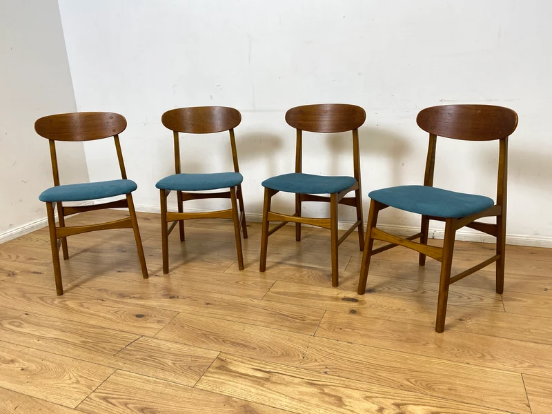 I IKEA war mal stilvoll & hochwertig I 4er Set 60er Jahre Ikea Atlas Stühle aus Teakholz I Esszimmerstühle Holzstühle Küchenstühle Chairs Skandinavisch Mid-Century Vintage I