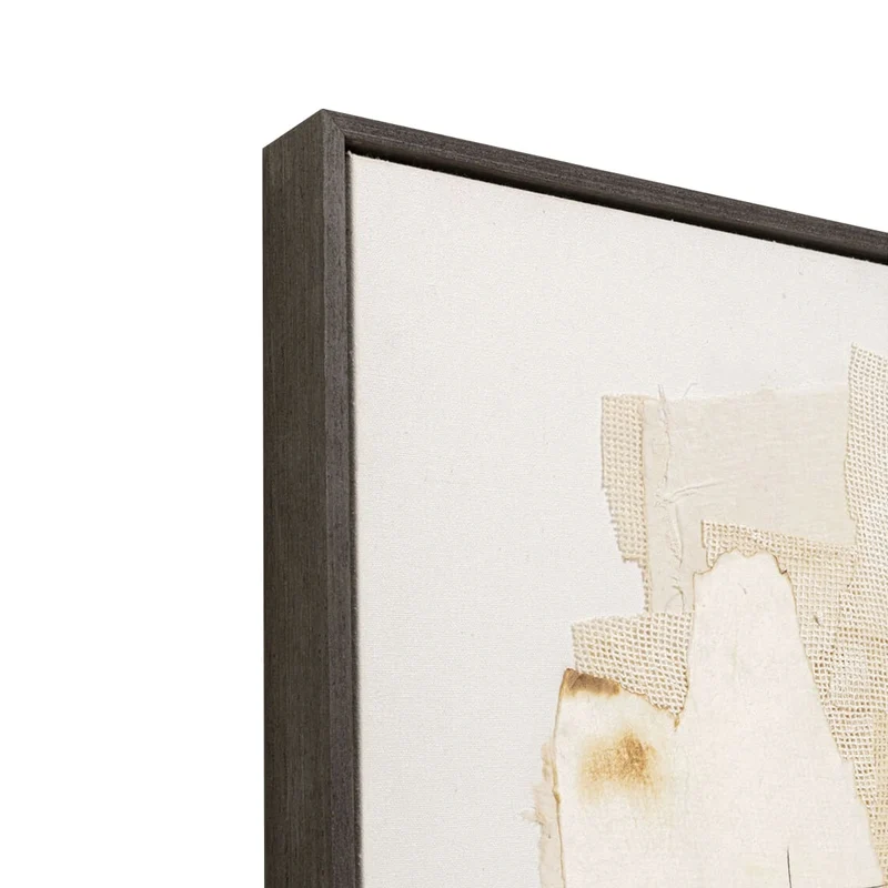 Arty Collage Framed Picture – Beige