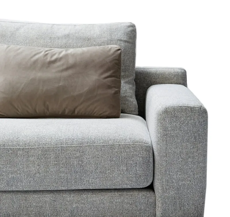 Stone 3.5-Seater Sofa – Grey/White Fabric