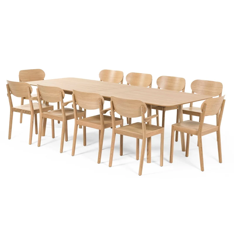 Ark Esstisch ausziehbar 200x100, mit 2 Ausziehplatten (260x100)