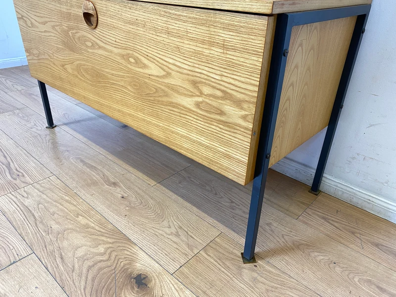 WMK I Kultiges modulares Designer Regalsystem 430 in Sen Esche von Joachim Nebelung für VEB Hellerau
