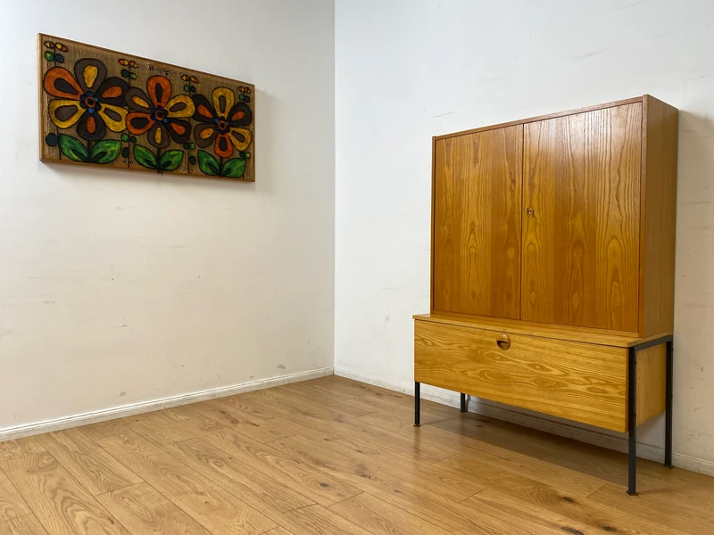 WMK I Kultiges modulares Designer Regalsystem 430 in Sen Esche von Joachim Nebelung für VEB Hellerau
