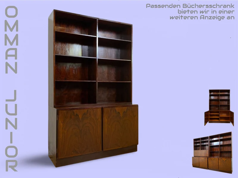 WMK I Stilvoller skandinavischer Mid-Century Designer Schreibschrank by Omann Junior in Palisander