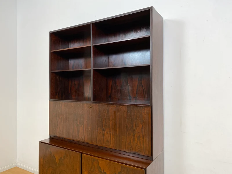 WMK I Stilvoller skandinavischer Mid-Century Designer Schreibschrank by Omann Junior in Palisander