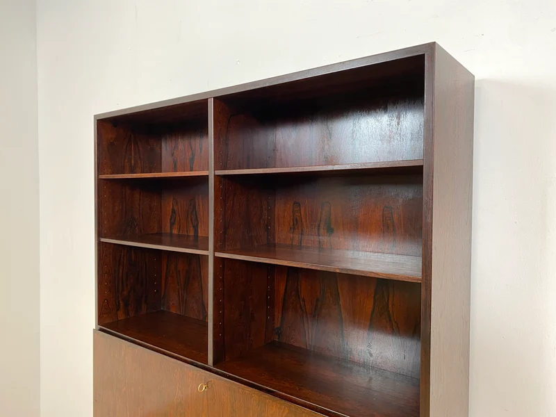 WMK I Stilvoller skandinavischer Mid-Century Designer Schreibschrank by Omann Junior in Palisander