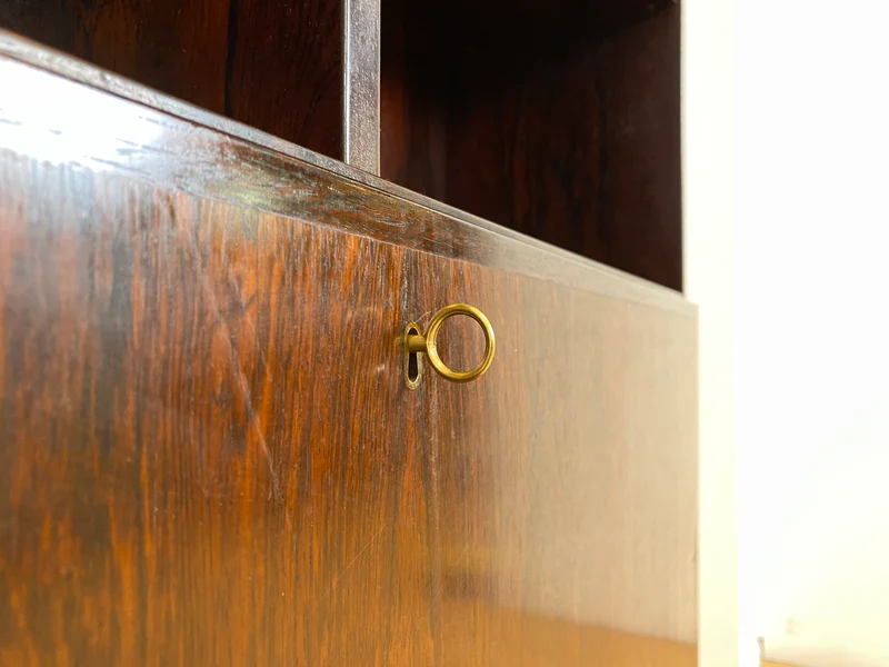 WMK I Stilvoller skandinavischer Mid-Century Designer Schreibschrank by Omann Junior in Palisander