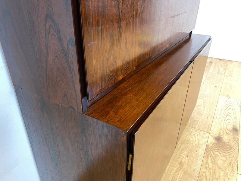 WMK I Stilvoller skandinavischer Mid-Century Designer Schreibschrank by Omann Junior in Palisander