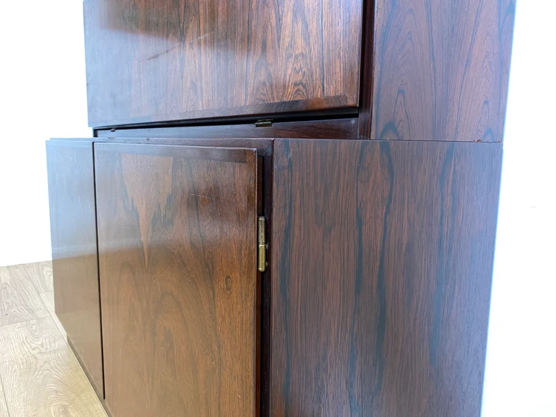 WMK I Stilvoller skandinavischer Mid-Century Designer Schreibschrank by Omann Junior in Palisander