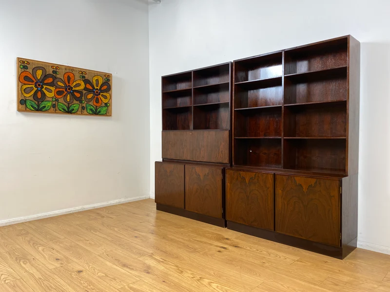 WMK I Stilvoller skandinavischer Mid-Century Designer Schreibschrank by Omann Junior in Palisander