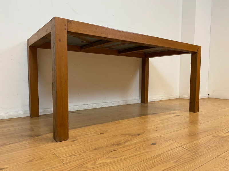 Boatwood by WMK # Einzigartiger 170x88cm großer Esstisch aus altem Bootsholz, ein handgefertigtes Unikat aus massivem Teakholz