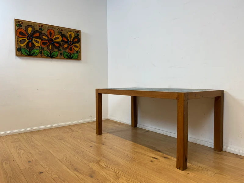 Boatwood by WMK # Einzigartiger 170x88cm großer Esstisch aus altem Bootsholz, ein handgefertigtes Unikat aus massivem Teakholz