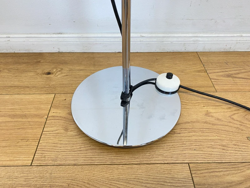 WMK I Zeitlos schöne & höhenverstellbare Space Age Designer Stehlampe von Staff aus Chrom mit neigbarem Ballonschirm