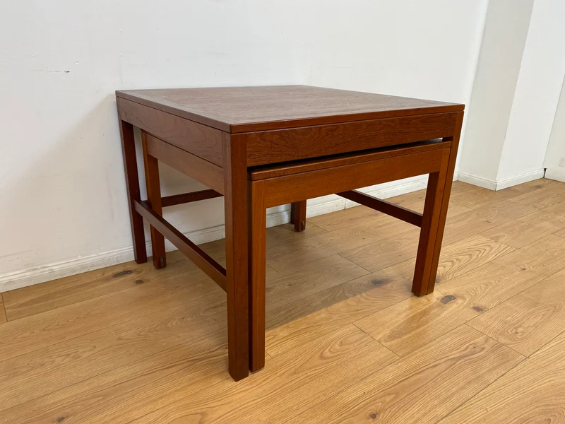 WMK I Stilvoller skandinavischer Mid-Century 2-in-1 Designer Couchtisch von Borge Mogensen für Fredericia Stolefabrik aus Teakholz