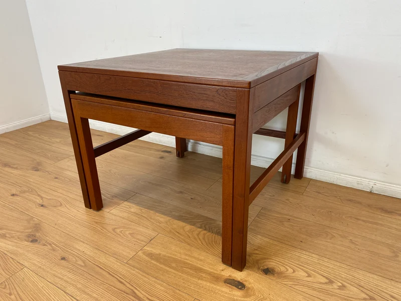 WMK I Stilvoller skandinavischer Mid-Century 2-in-1 Designer Couchtisch von Borge Mogensen für Fredericia Stolefabrik aus Teakholz