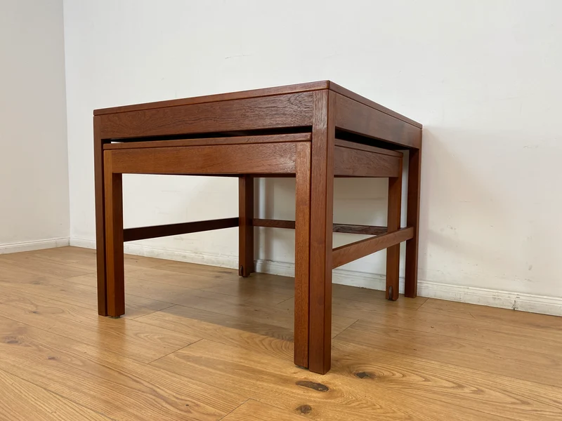 WMK I Stilvoller skandinavischer Mid-Century 2-in-1 Designer Couchtisch von Borge Mogensen für Fredericia Stolefabrik aus Teakholz