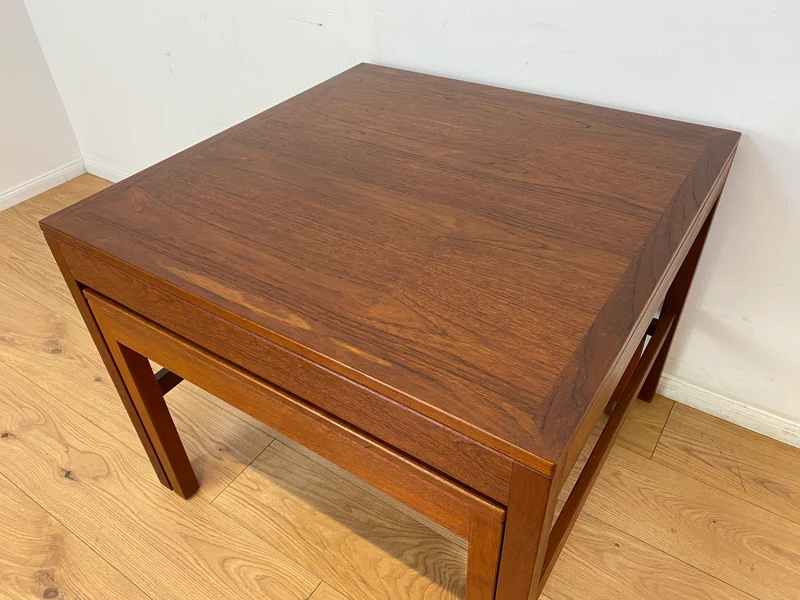 WMK I Stilvoller skandinavischer Mid-Century 2-in-1 Designer Couchtisch von Borge Mogensen für Fredericia Stolefabrik aus Teakholz