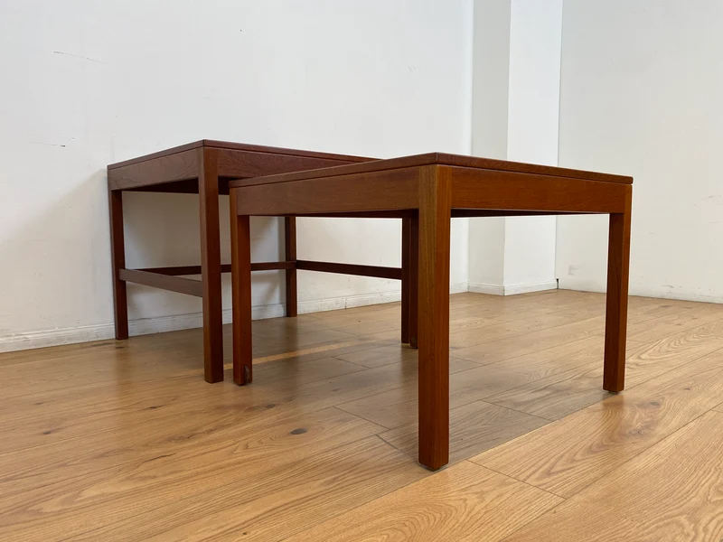 WMK I Stilvoller skandinavischer Mid-Century 2-in-1 Designer Couchtisch von Borge Mogensen für Fredericia Stolefabrik aus Teakholz