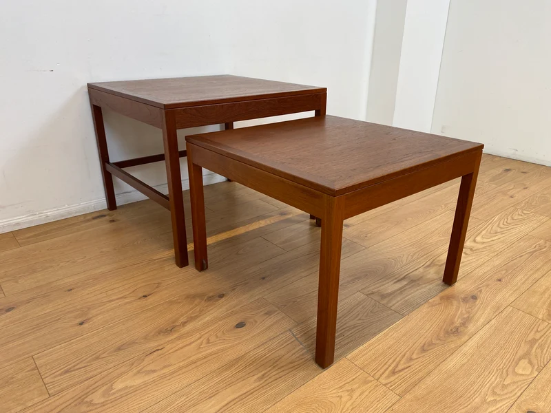 WMK I Stilvoller skandinavischer Mid-Century 2-in-1 Designer Couchtisch von Borge Mogensen für Fredericia Stolefabrik aus Teakholz