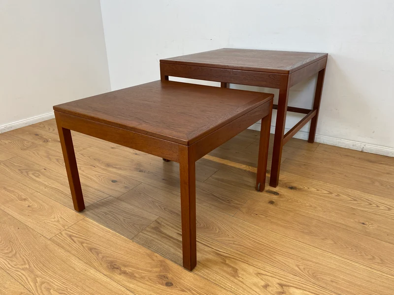 WMK I Stilvoller skandinavischer Mid-Century 2-in-1 Designer Couchtisch von Borge Mogensen für Fredericia Stolefabrik aus Teakholz