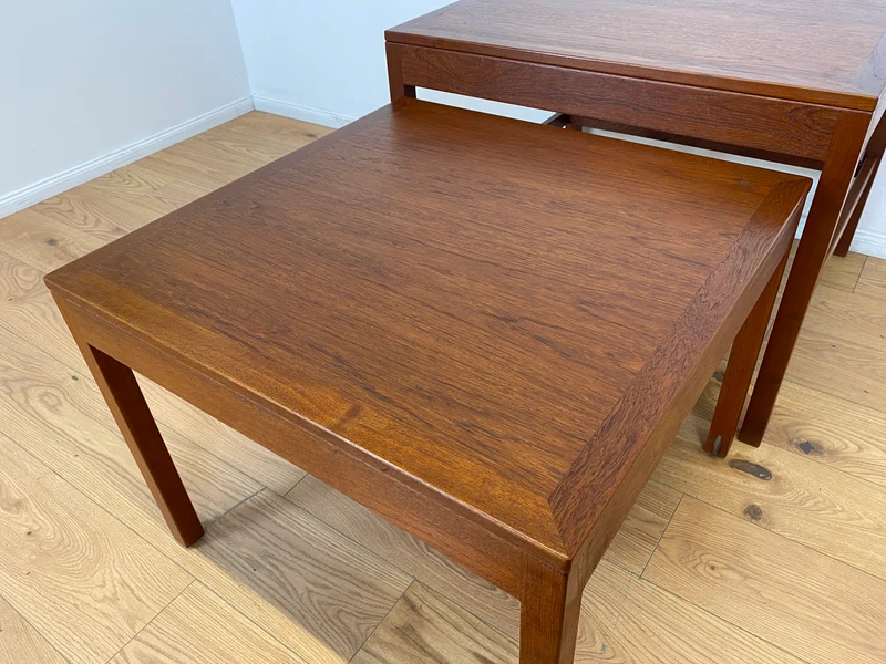 WMK I Stilvoller skandinavischer Mid-Century 2-in-1 Designer Couchtisch von Borge Mogensen für Fredericia Stolefabrik aus Teakholz