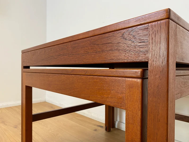 WMK I Stilvoller skandinavischer Mid-Century 2-in-1 Designer Couchtisch von Borge Mogensen für Fredericia Stolefabrik aus Teakholz