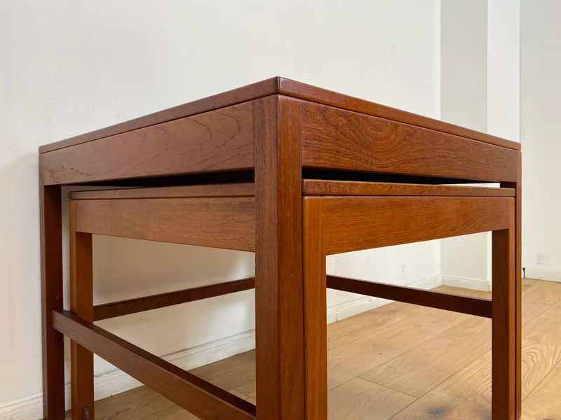 WMK I Stilvoller skandinavischer Mid-Century 2-in-1 Designer Couchtisch von Borge Mogensen für Fredericia Stolefabrik aus Teakholz