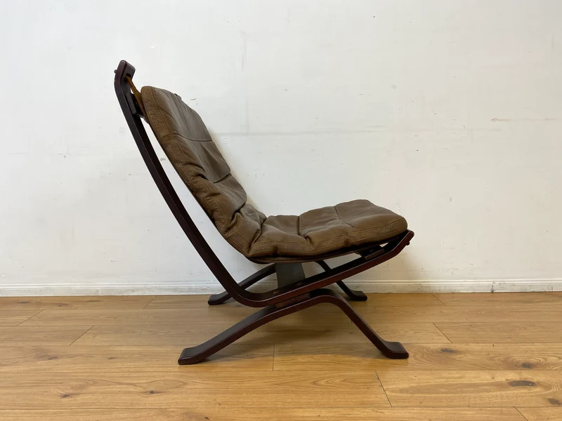 Seltener skandinavischer Designer Sessel I Focus Sling von Bramin Møbler I mit Echtleder Bezug