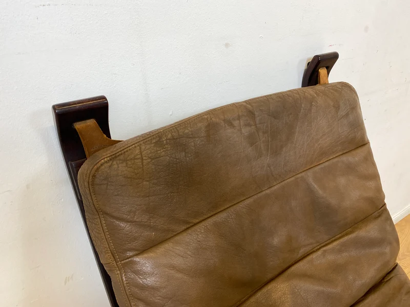 Seltener skandinavischer Designer Sessel I Focus Sling von Bramin Møbler I mit Echtleder Bezug