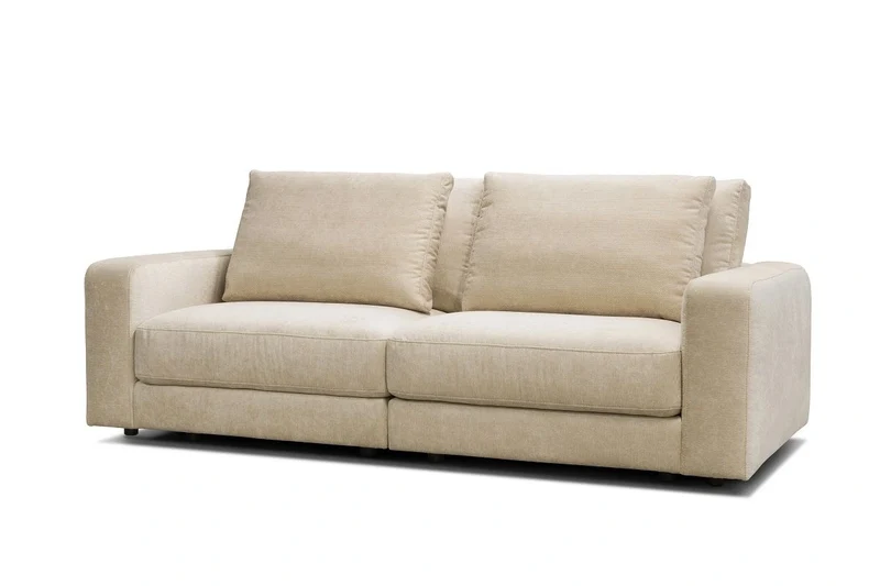 Rio 3-Seater Sofa with Wide Armrest – Beige