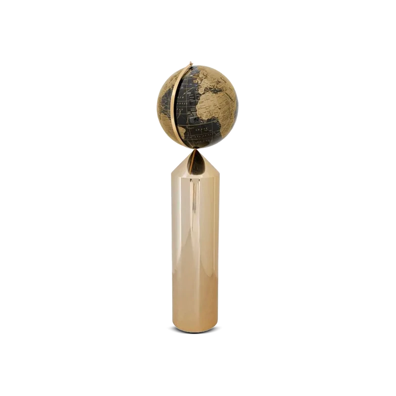 Globe Top Gold Deco Object – 132 cm