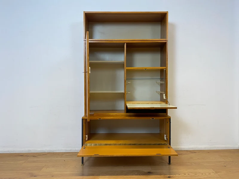 WMK I Kultiges modulares Designer Regalsystem 430 I Joachim Nebelung für VEB Hellerau mit Bar
