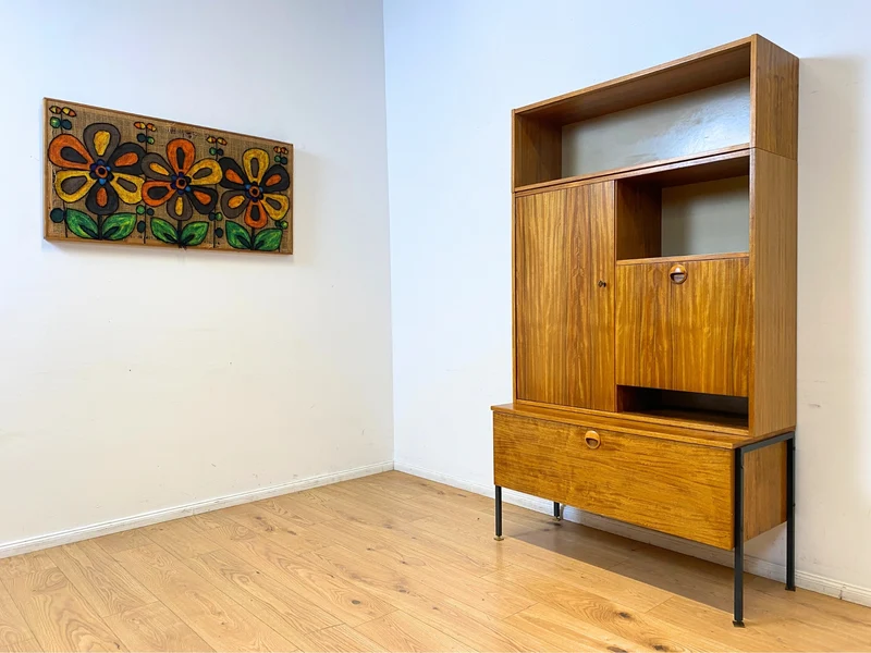 WMK I Kultiges modulares Designer Regalsystem 430 I Joachim Nebelung für VEB Hellerau mit Bar
