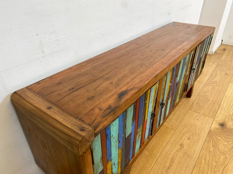 Boatwood by WMK I Detailreiches Sideboard handgefertigt aus altem Bootsholz