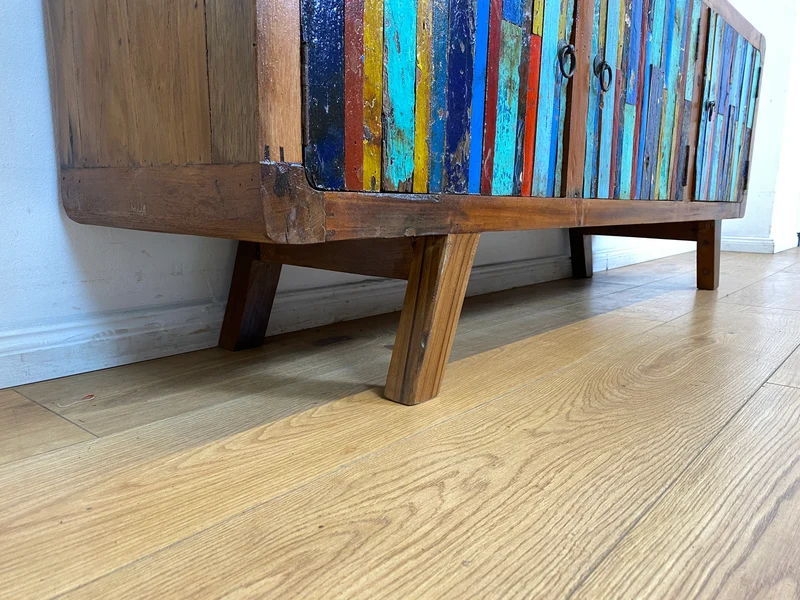 Boatwood by WMK I Detailreiches Sideboard handgefertigt aus altem Bootsholz