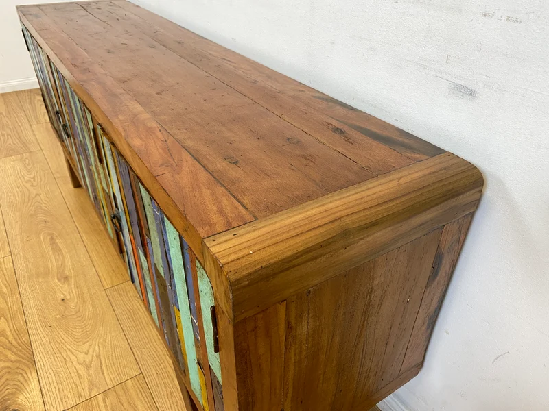 Boatwood by WMK I Detailreiches Sideboard handgefertigt aus altem Bootsholz