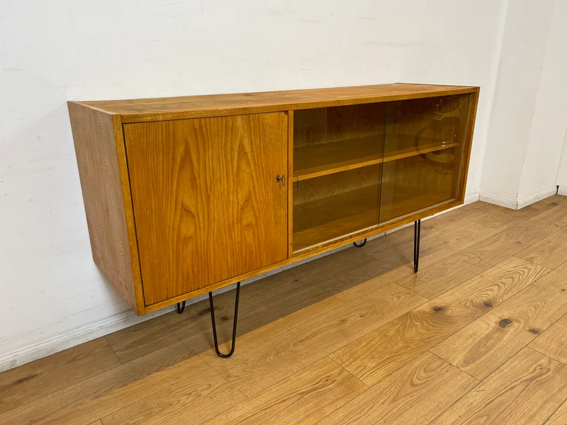 WMK I Designer Sideboard 602/M von VEB Hellerau aus 1962 in Senesche auf Hairpin Metallfüßen