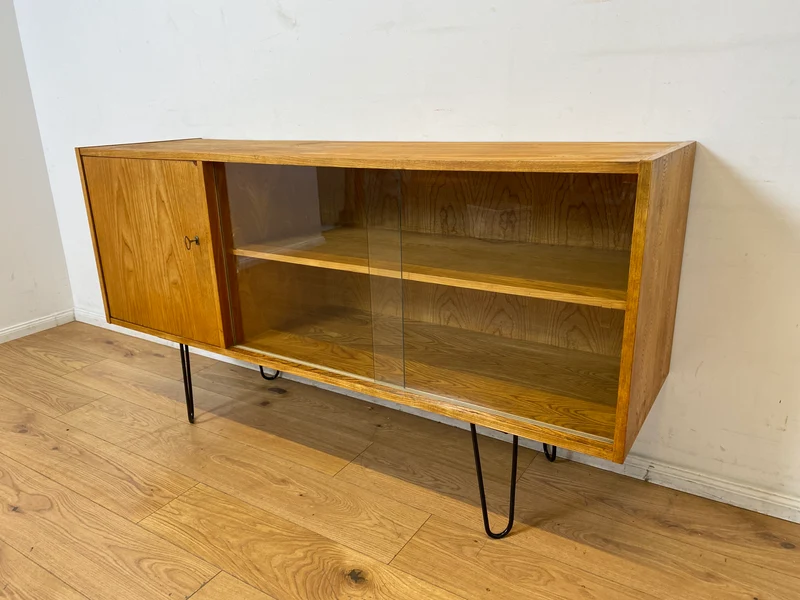WMK I Designer Sideboard 602/M von VEB Hellerau aus 1962 in Senesche auf Hairpin Metallfüßen