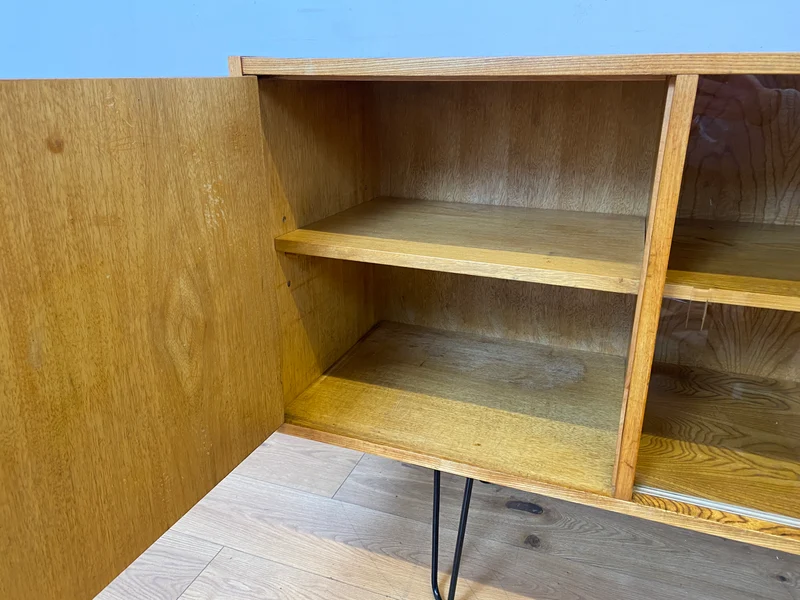 WMK I Designer Sideboard 602/M von VEB Hellerau aus 1962 in Senesche auf Hairpin Metallfüßen