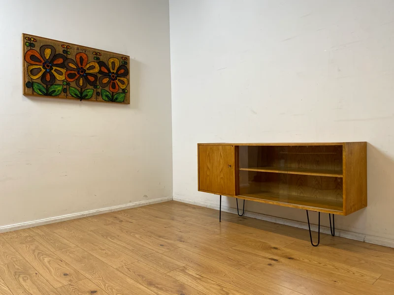 WMK I Designer Sideboard 602/M von VEB Hellerau aus 1962 in Senesche auf Hairpin Metallfüßen