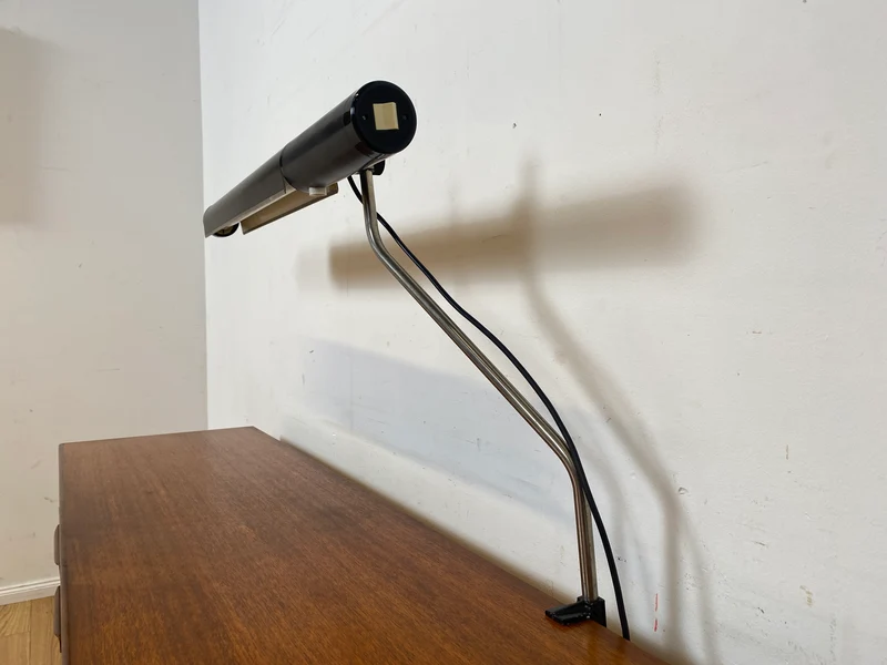 Sehr rare verstellbare Mid-Century Schwanenhals Tischleuchte von VEB NARVA I Lampe Leuchte Architektenlampe Schreibtischlampe Arbeitsleuchte Vintage Retro Werkstatt Ostalgie Industrie Design I