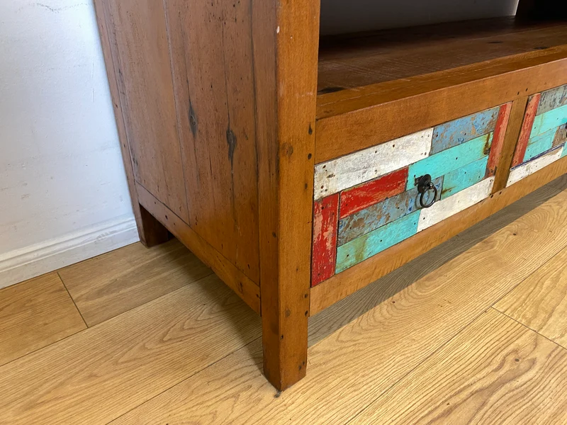 Boatwood by WMK I Handgefertigtes 150cm langes TV-Lowboard aus altem Bootsholz