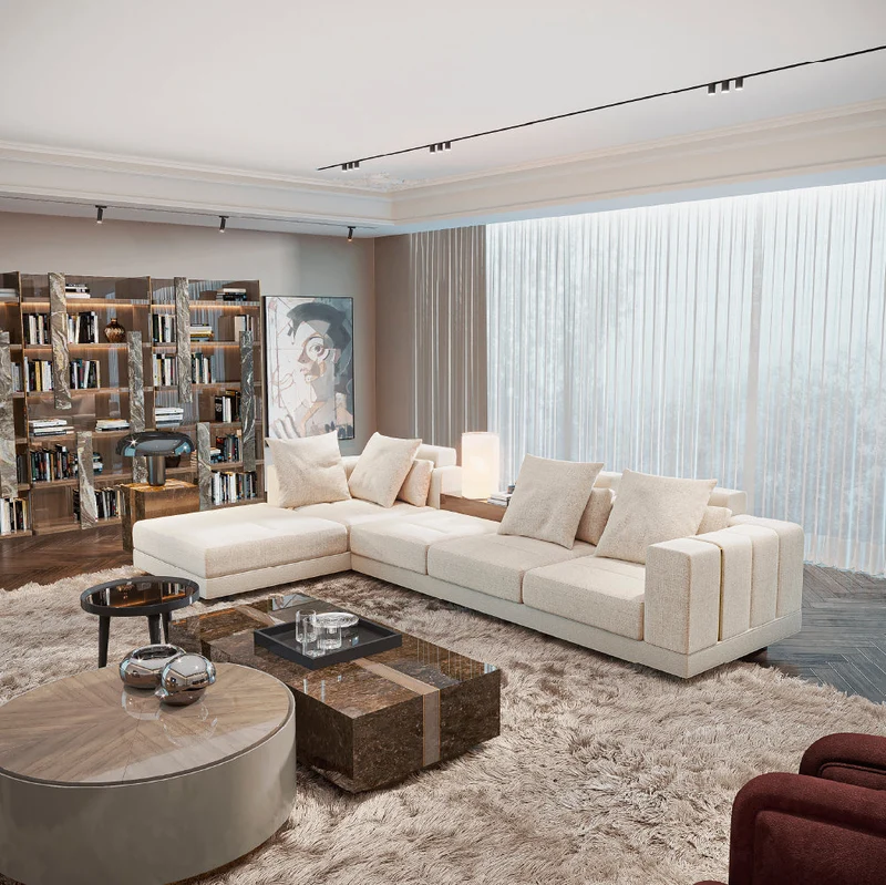 Evanyrouse Vercelli 3-Sitzer Sofa + Chaiselongue links