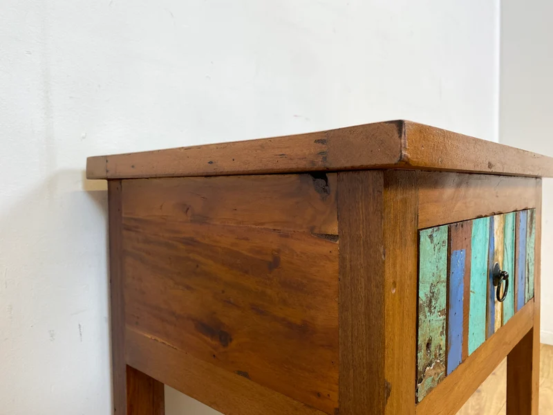 Boatwood by WMK I Schöne Kommode handgefertigt aus altem Bootsholz in Originalfarben