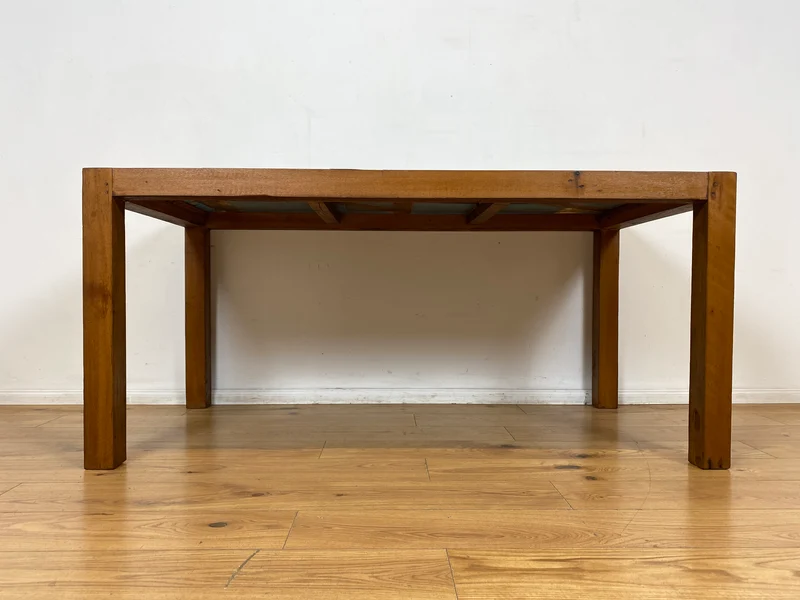 Boatwood by WMK I Meeresblauer 170x90cm großer Esstisch handgefertigt aus altem Bootsholz in Originalfarben