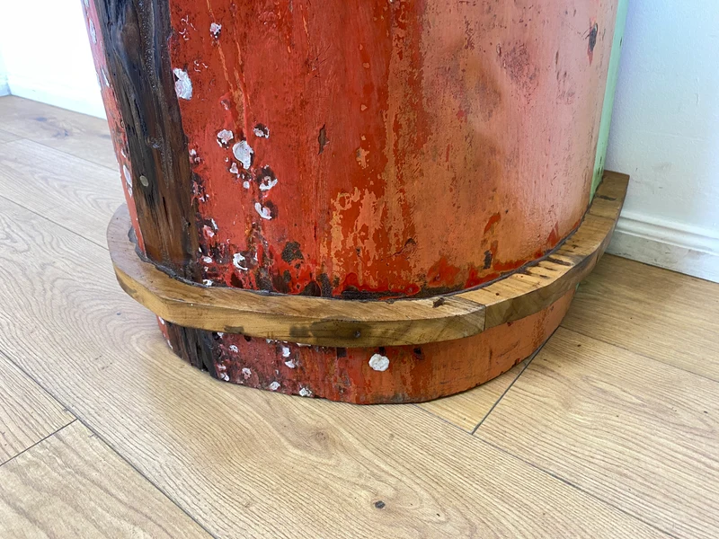 Boatwood by WMK I Einzigartiges Weinregal für 15 Flaschen handgefertigt aus echtem Fischerboot in Originalfarben