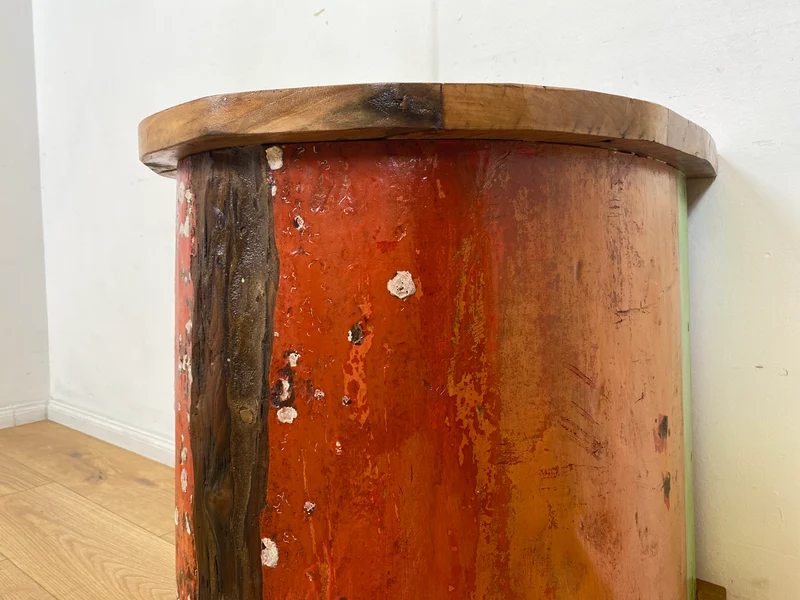 Boatwood by WMK I Einzigartiges Weinregal für 15 Flaschen handgefertigt aus echtem Fischerboot in Originalfarben