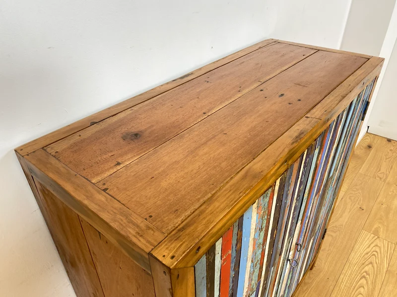 Boatwood by WMK I Einzigartiger Schrank aus altem Bootsholz I handgefertigtes Unikat
